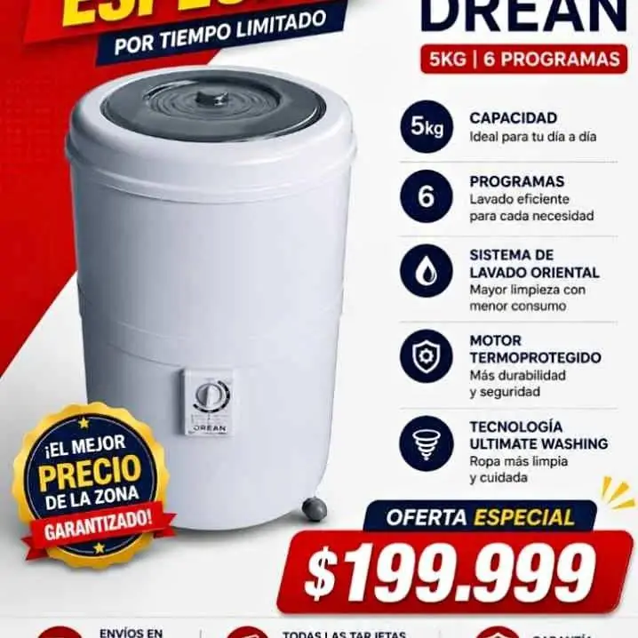Lavarropas Drean 5gs # Envíos en el día whatsapp