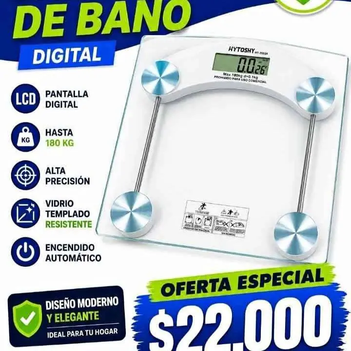 Balanza de baño digital - hasta 180 KG - hytoshi!