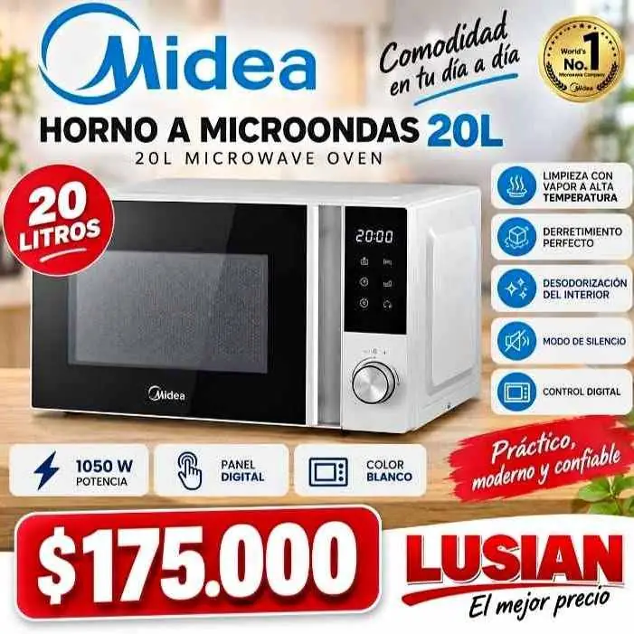 Horno microondas midea 20 lts