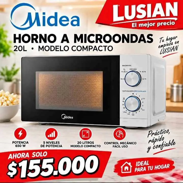 Horno Microondas MIDEA # 20 Litros