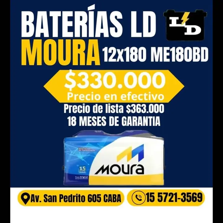 Bateria 12 x180 nuevas edna Moura Willard desde $330.000 envío colocación capital local en flores