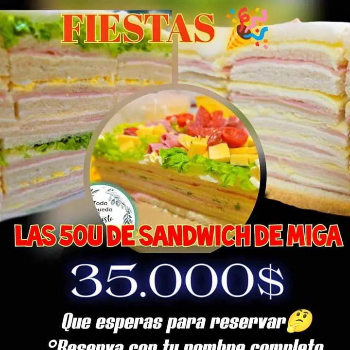 Las 50UNIDADES 35.000$ surtidos & jamon yqueso