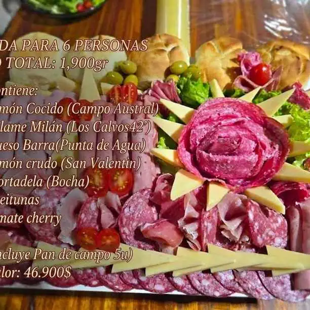 Sandwich de miga las 50U 35.000$ picadas apartir de 18.000$