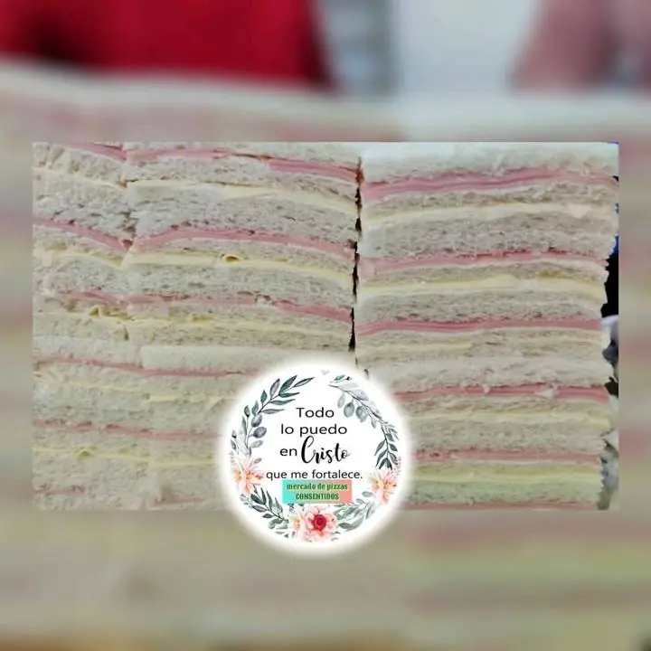 Sandwich de miga las 50U puede ser sutido o todo jamon y queso 35.000$