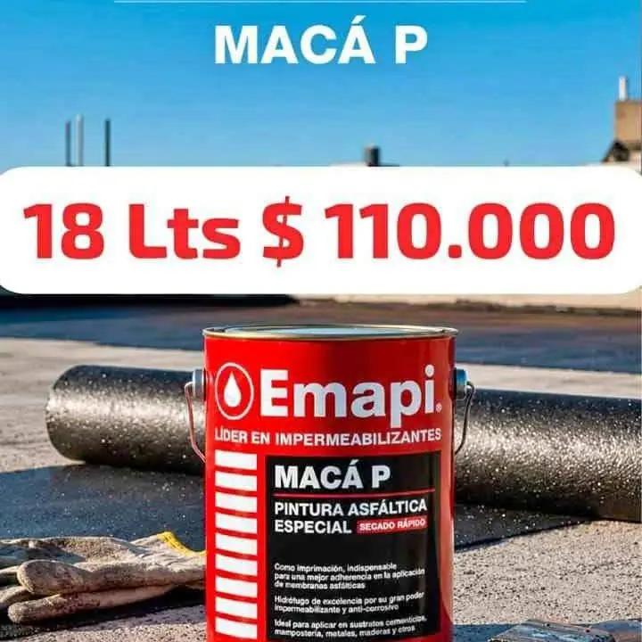 Pintura asfáltica de 18 litros