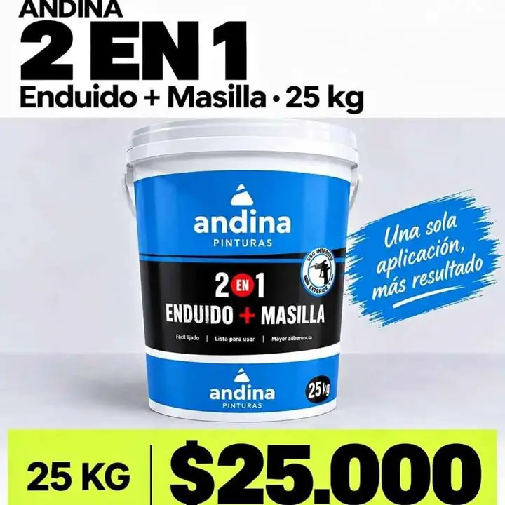 Masilla+ enduido de 25kg