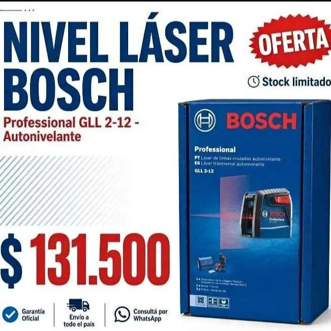 Nivel láser bochs con luz roja