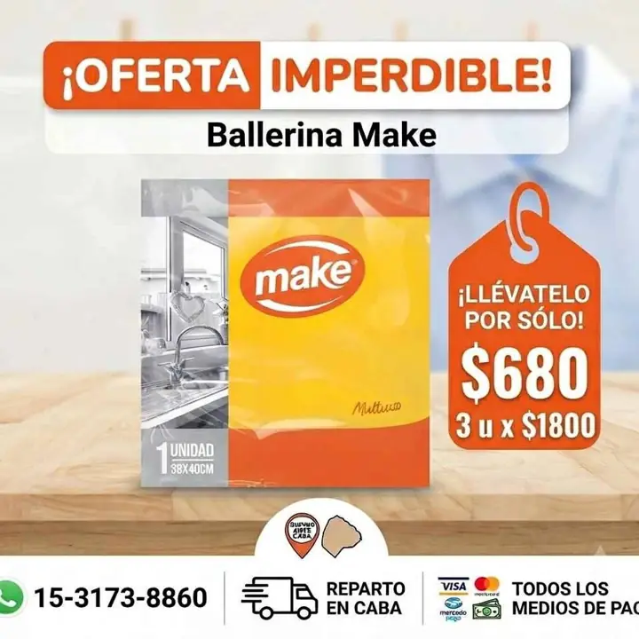 Ballerina Make 3 x 1800 reparto en caba