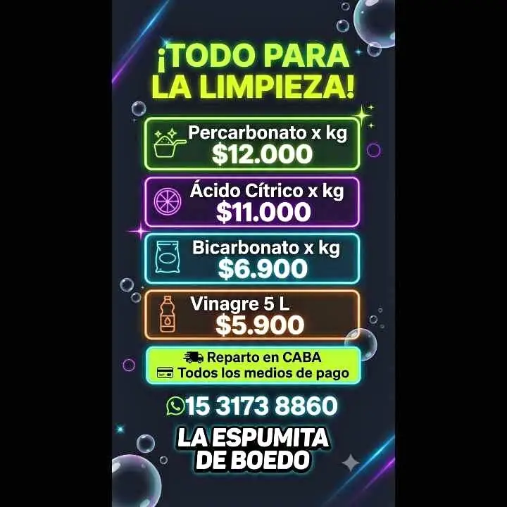 Percarbonato kilo blanqueador limpiador reparto de n CABA