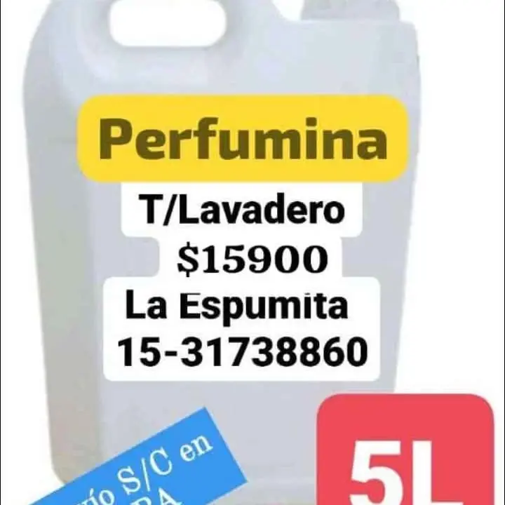 Perfumina lavadero bidón 5 L reparto en CABA