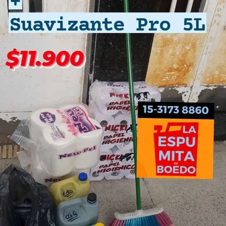 Suavizante y jabón de la ropa activo pro en bidones de 5 litros combo reparto en CABA