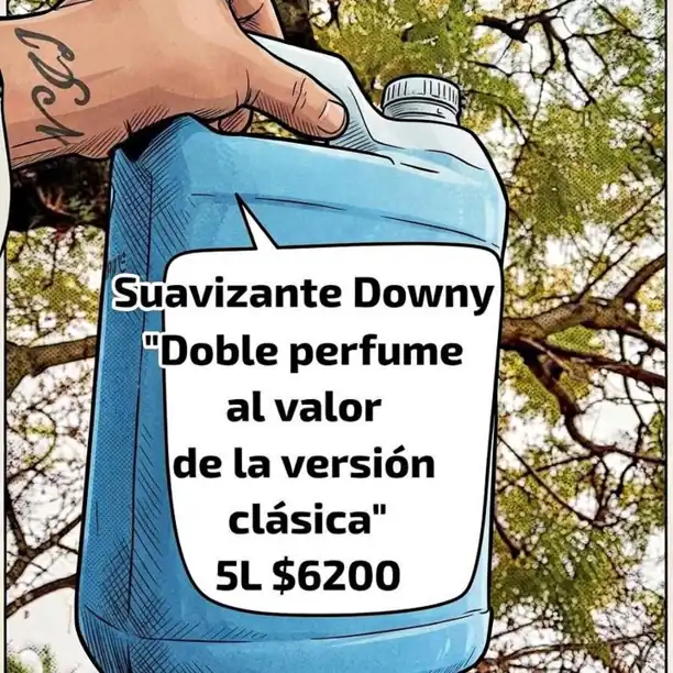 Suavizante tipo Downy doble perfume bidón 5 L reparto en CABA