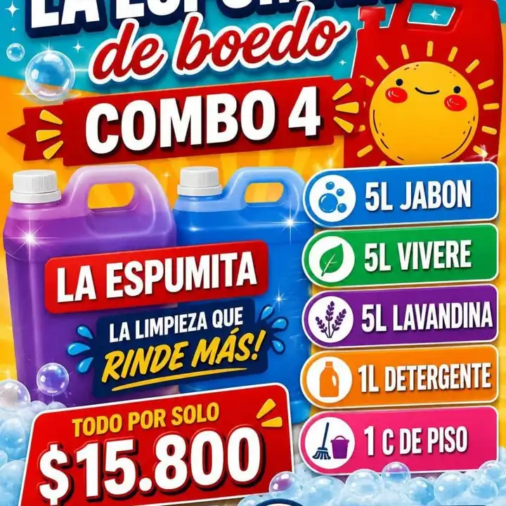Artículos de limpieza combo 4 excelente