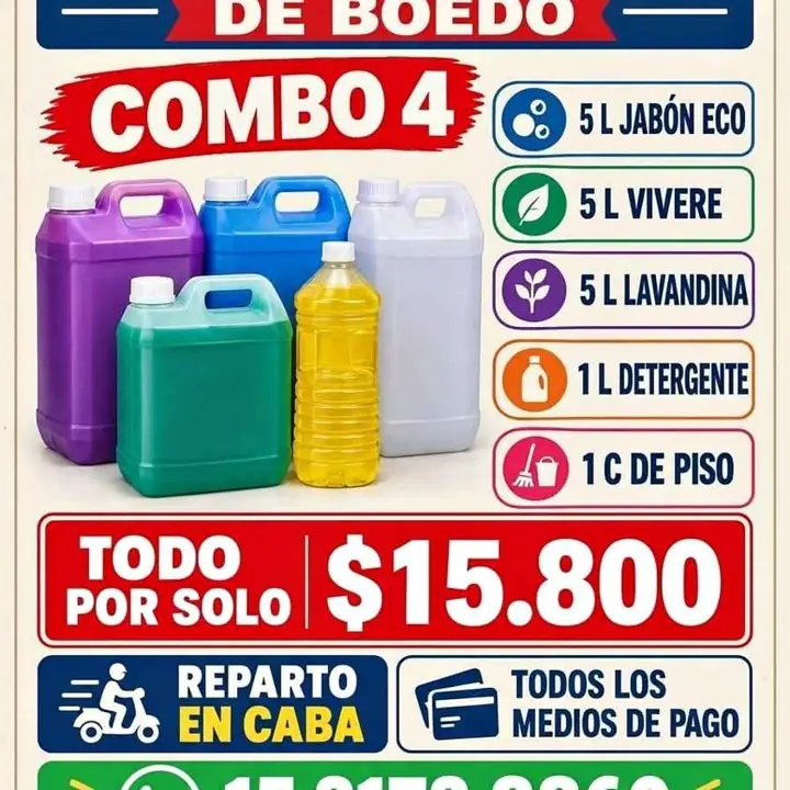 Limpieza del hogar combo 4 reparto en caba