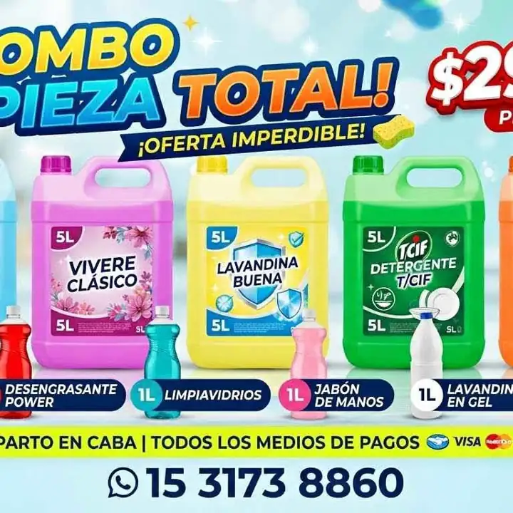 Combo limpieza total premium reparto en caba