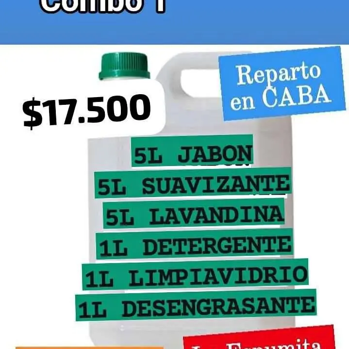 Combos art de limpieza reparto en Caba