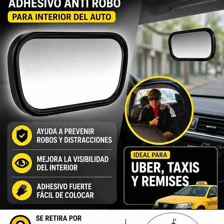 Espejo rectangular adhesivo para retrovisor para camiones y colectivo