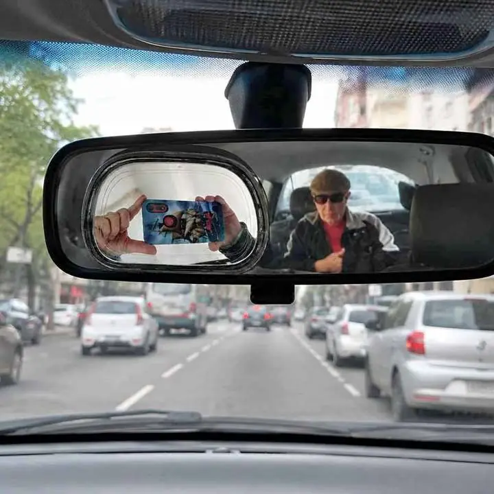 Ideal para uber remis y taxis espejo auxiliar para retrovisor interno