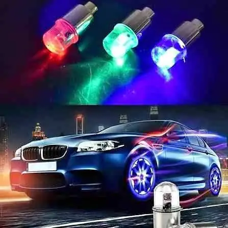 Luces LED para ruedas de moto auto y bicicleta set X2