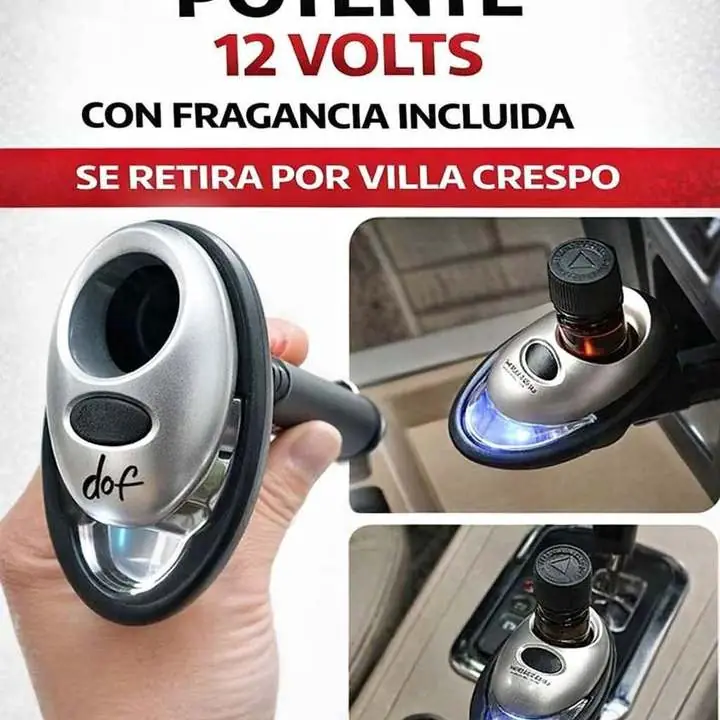 Llego el aromatizador con fragancia incluida a 12 volts