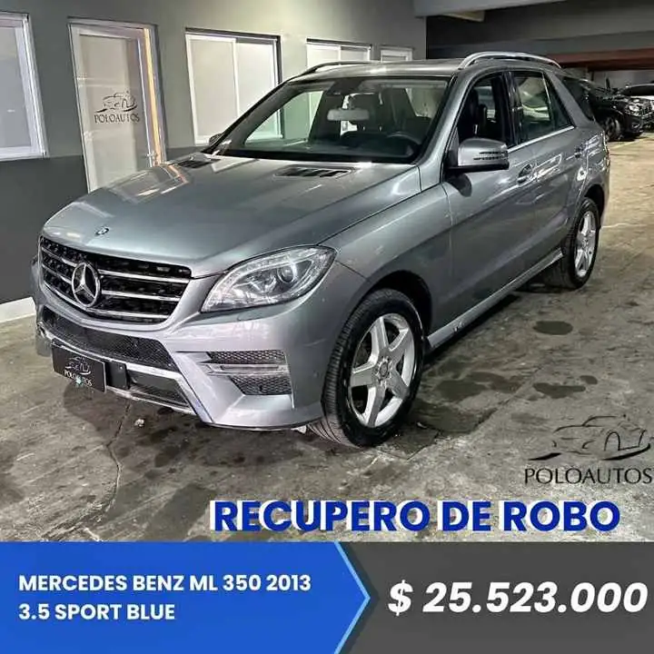 2013 Mercedes-benz ML 350 3.5 Sport Blue en Marcha y Andando Recupero de Robo Poloautos