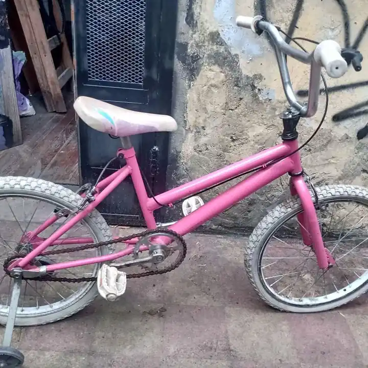 Bicicleta rodado 20 pintura con perlas de colores.leer