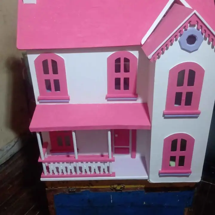 Casa para muñecas barbie grande con muebles y baño Barbie original c/luz