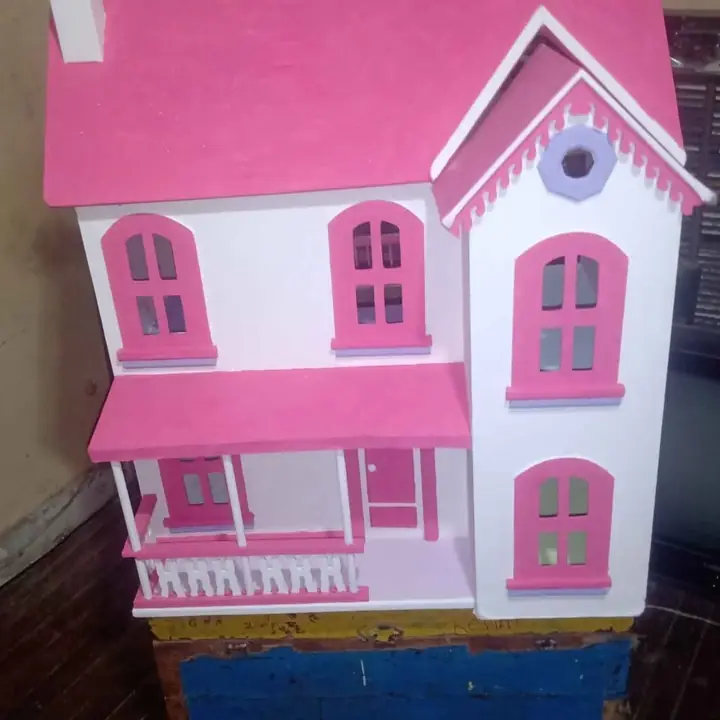 Casa de muñecas grande mdf 80Alto 74Ancho profundidad 55.con muebles