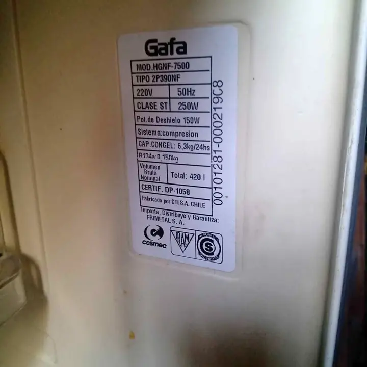 Heladera gafa 7500 .420l leer descripción líquido