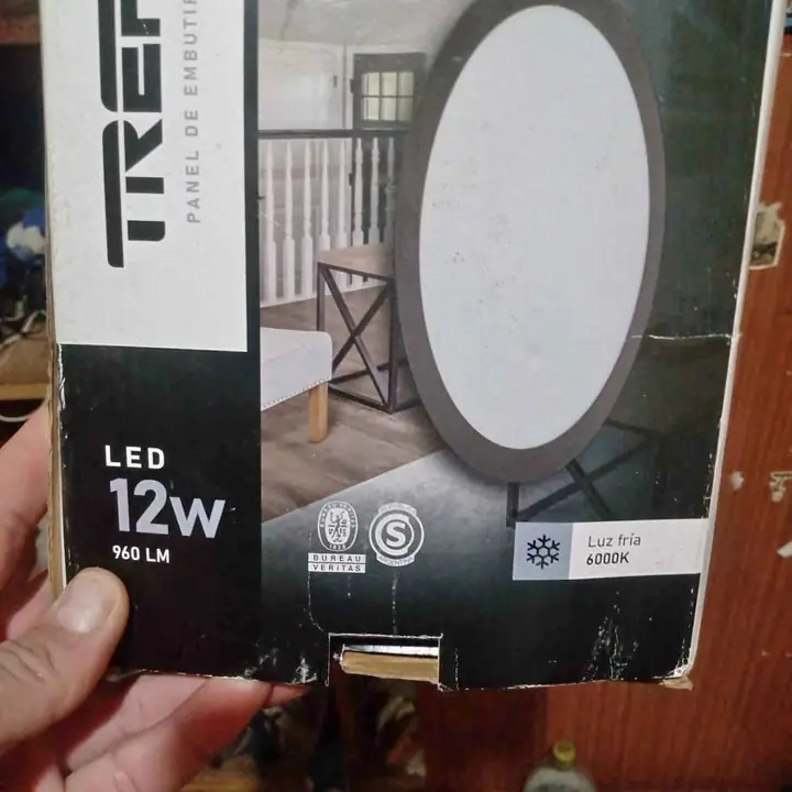 Plafón led redondo trefi 12w de embutir luz fria 4x 29mil nuevos CABA devoto.son 4