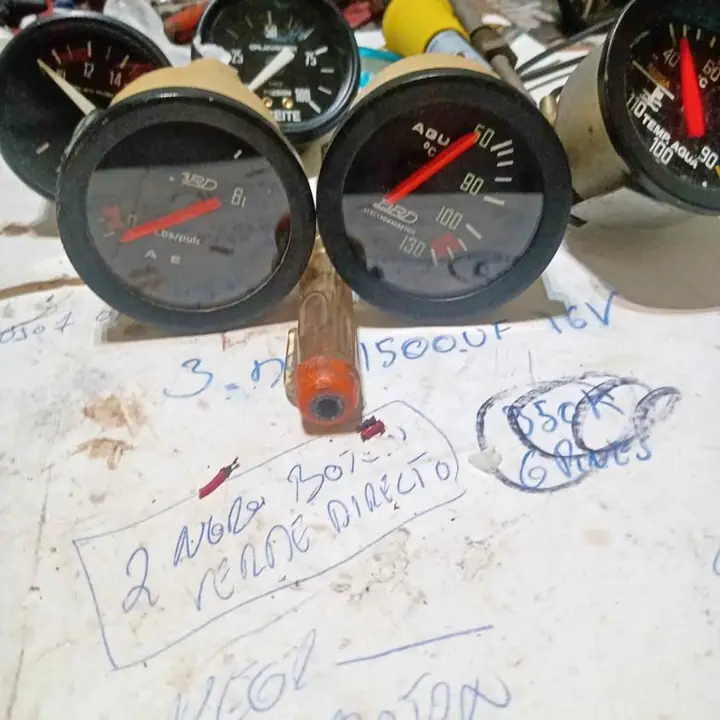 Rélojes auto temperatura y precion de aceite brd