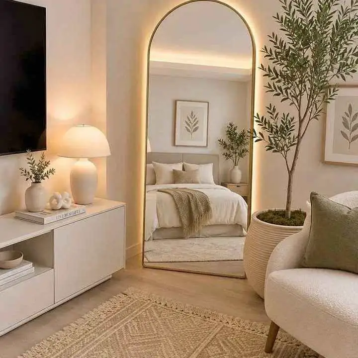 Espejo Cuerpo Completo Arco Luz Led Touch en Promooo