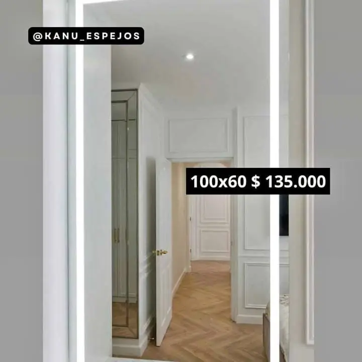 Espejos de Cuerpo Entero LUZ LED touch esmerilado a Buen Precio Y Calidad