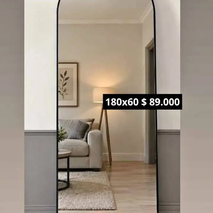 Espejo arco marco PVC | ideal para dormitorio y vestidor no distorsiona la imagen