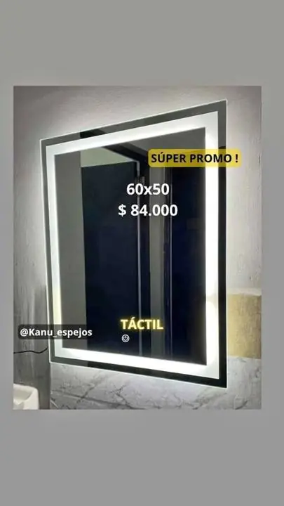 Espejos con luz LED TOUCH Diseños modernos para tu hogar Diferentes modelos y medidas