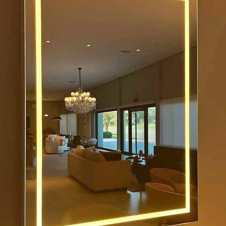 Espejo Cuadrado Esmerilado con LED Touch | Ideal Baño y Dormitorio