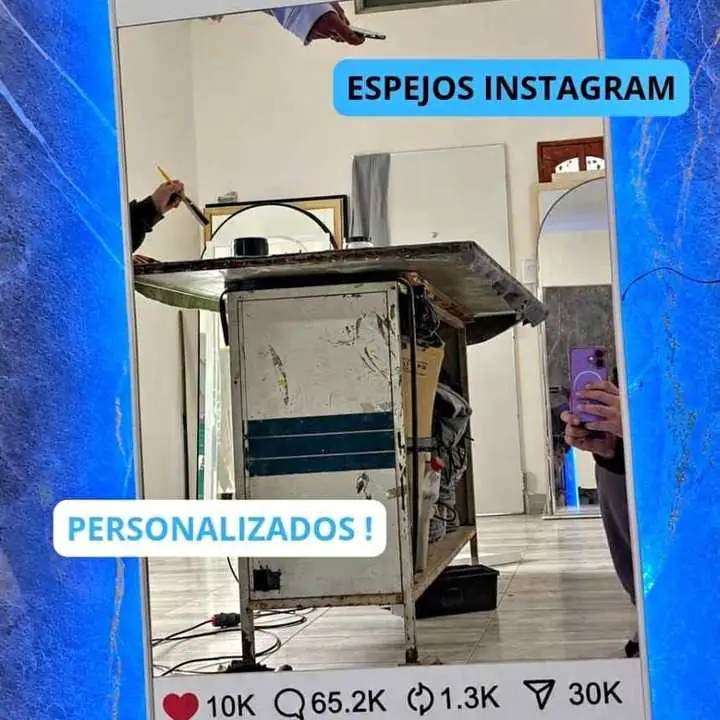 Espejo Moderno instagram para tu local personalizado