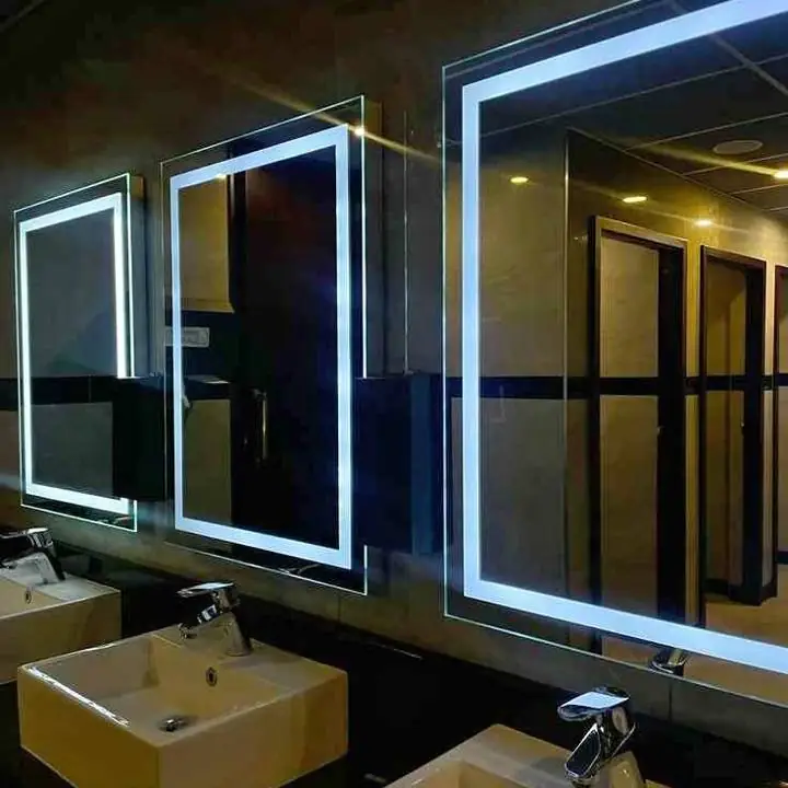 Espejo para Baño O Maquillador Luz Led Esmerilado Cuadrado