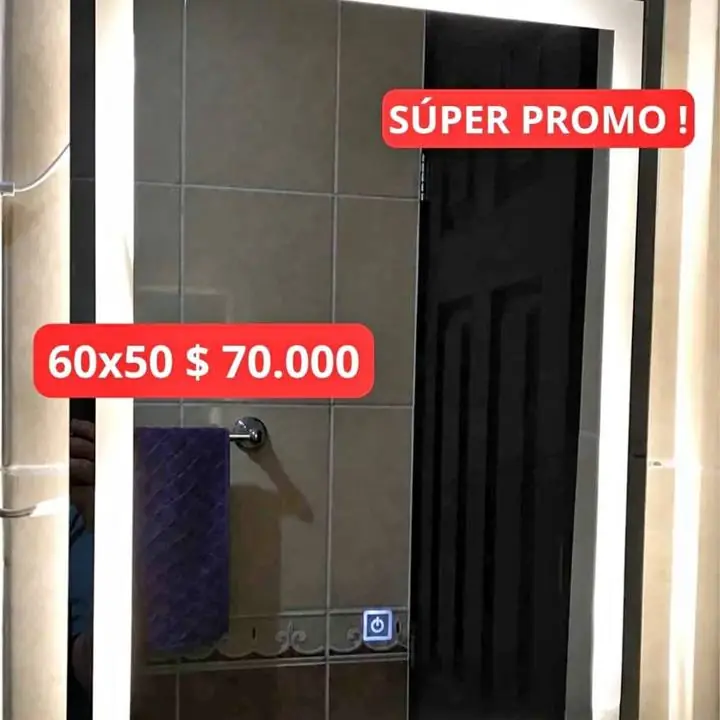 Espejos Luz Led Esmerilados Premium | para Baño y Maquillador