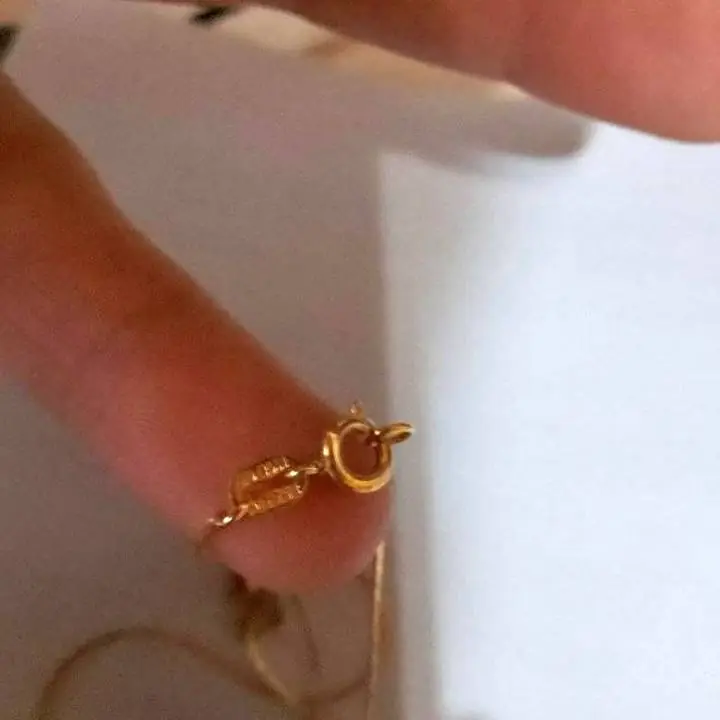 Cadena enchapada en oro 18 fgh con dije