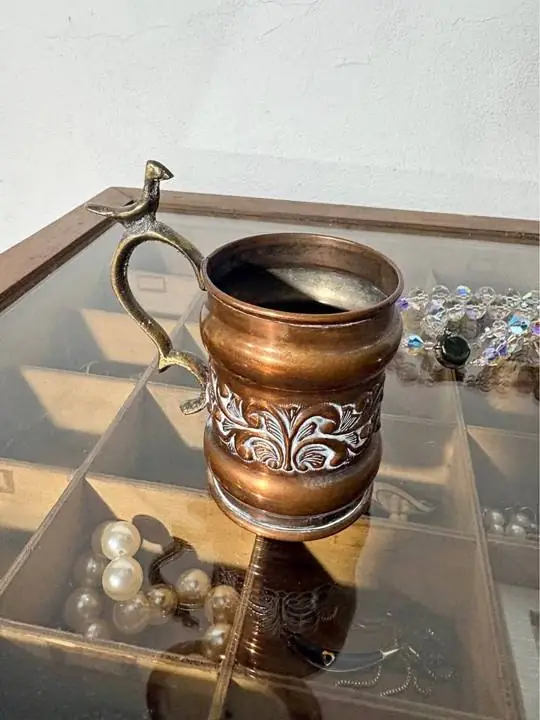 Chop antiguo de pulperia cobre