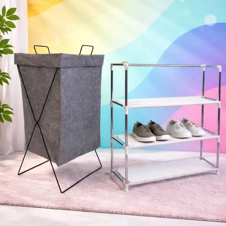 Combo, canasto de ropa + zapatero