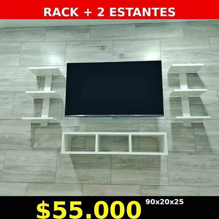 Oferta rack de TV + estantes