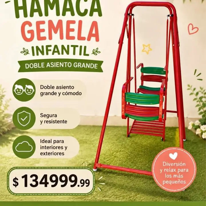 Hamaca gemela infantil