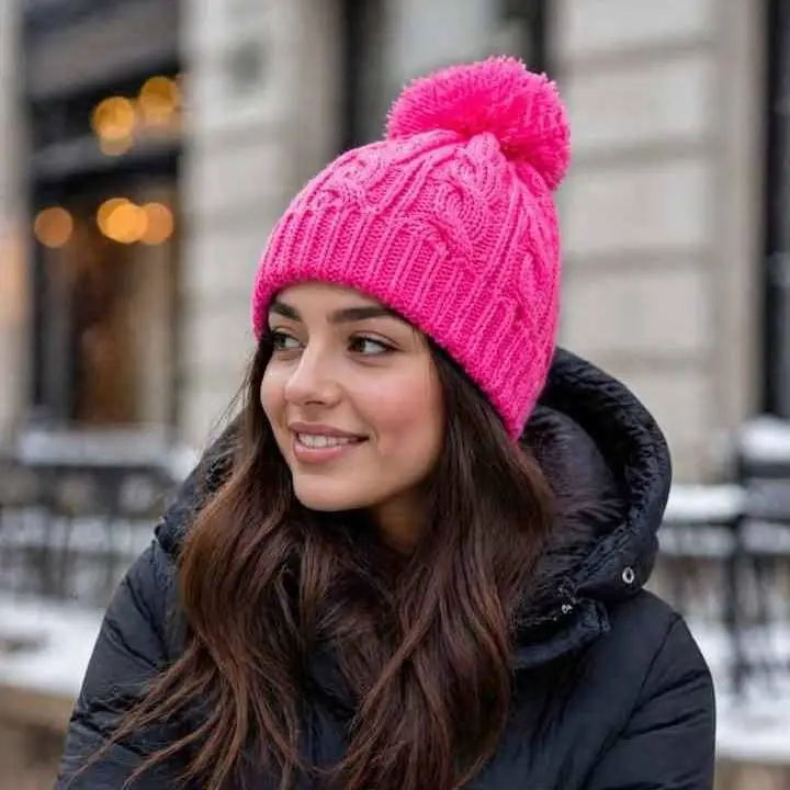 Gorro lana pompón !