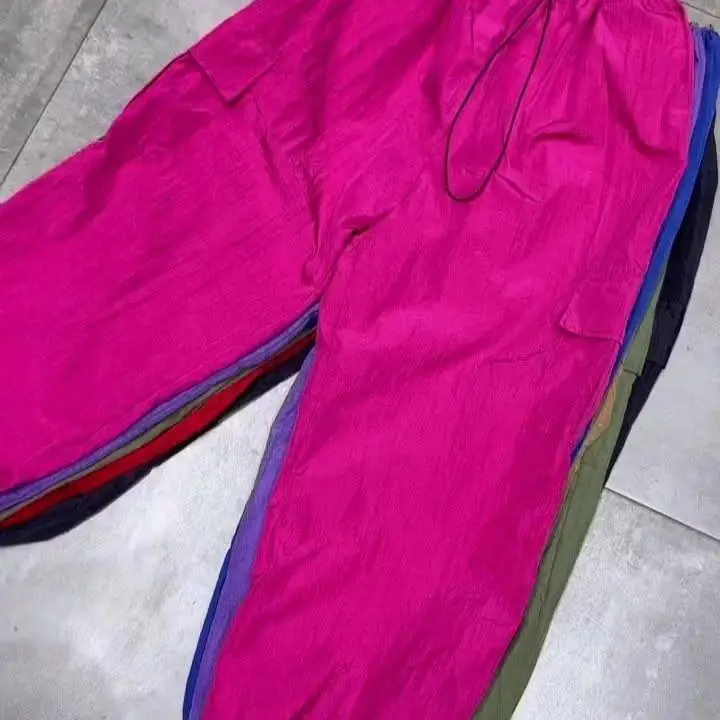 Pantalón parachute (Negro)