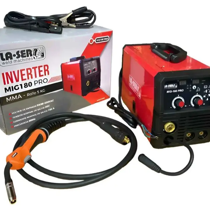 Maquina de Soldar Inverter, MIG-MAG/TIG y MMA Marca La-ser