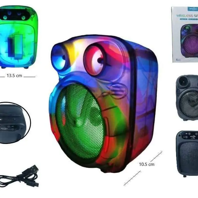 Parlante 4PLG C/luz BT/FM/MP3
