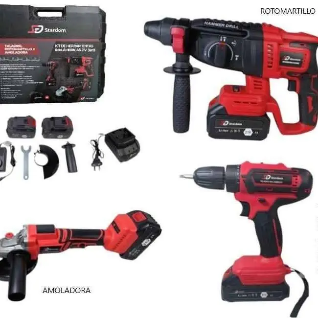 Kit de herramentas inalambricas recargables 21V