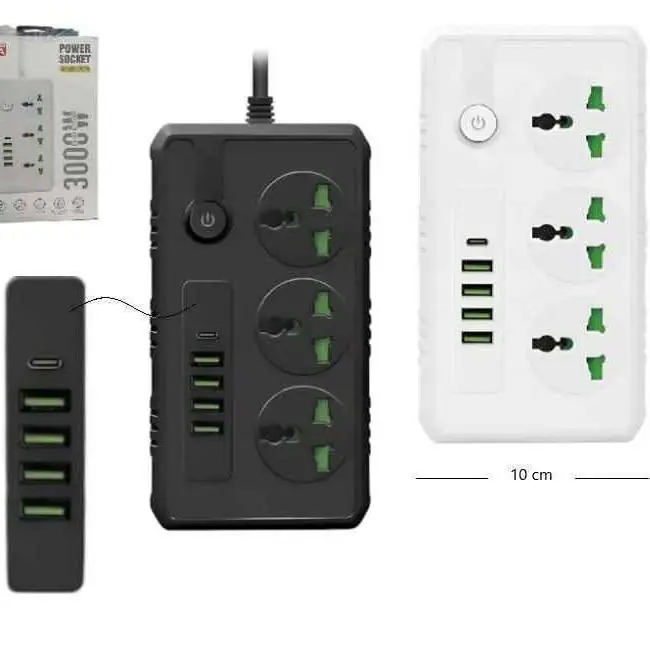 Zapatilla cargador 4USB+TP 3.4A